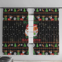 Merry Christmas Hamster Be Jolly Window Curtain DT04 - Wonder Print Shop