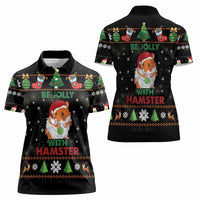 Merry Christmas Hamster Be Jolly Women Polo Shirt DT04 - Wonder Print Shop