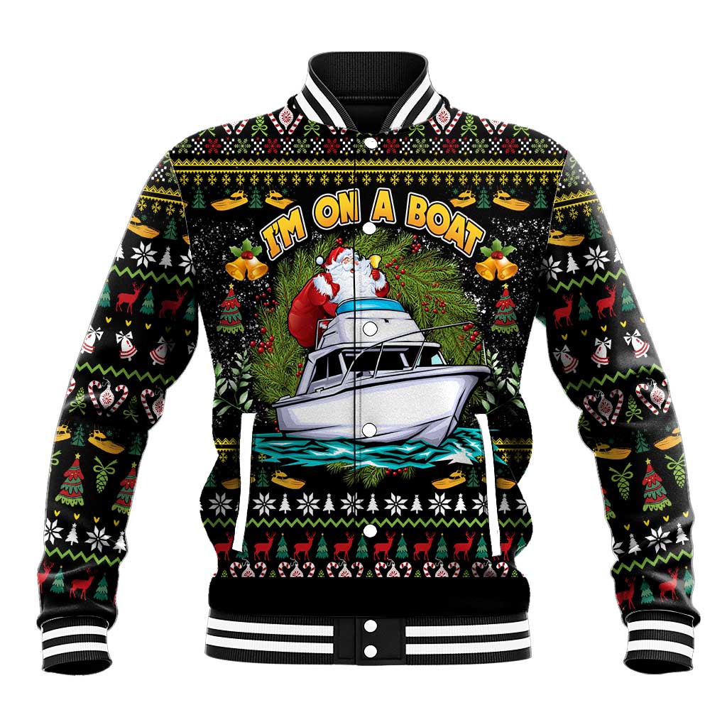 Santa On A Boat Baseball Jacket Christmas Gifts DT04 - Wonder Print Shop