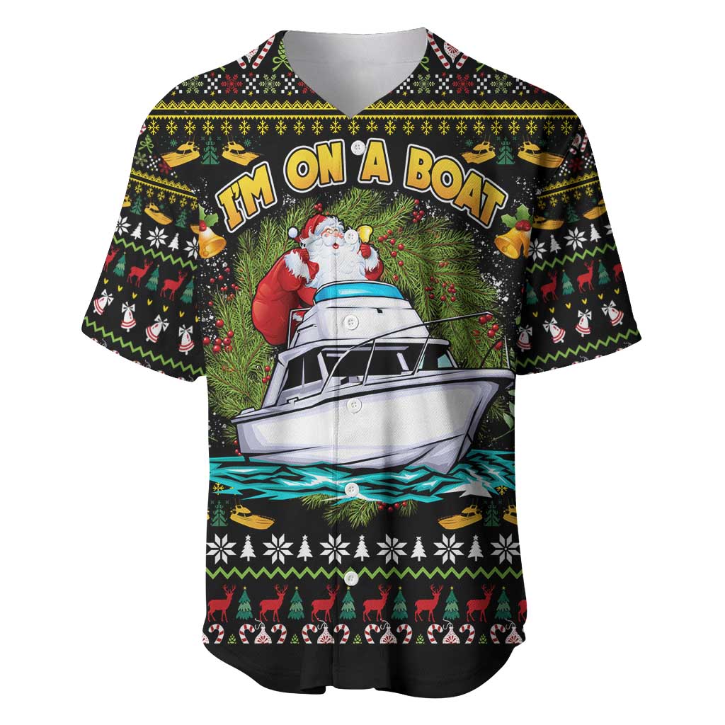 Santa On A Boat Baseball Jersey Christmas Gifts DT04 - Wonder Print Shop