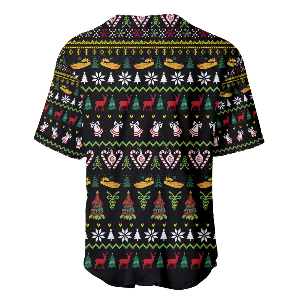Santa On A Boat Baseball Jersey Christmas Gifts DT04 - Wonder Print Shop