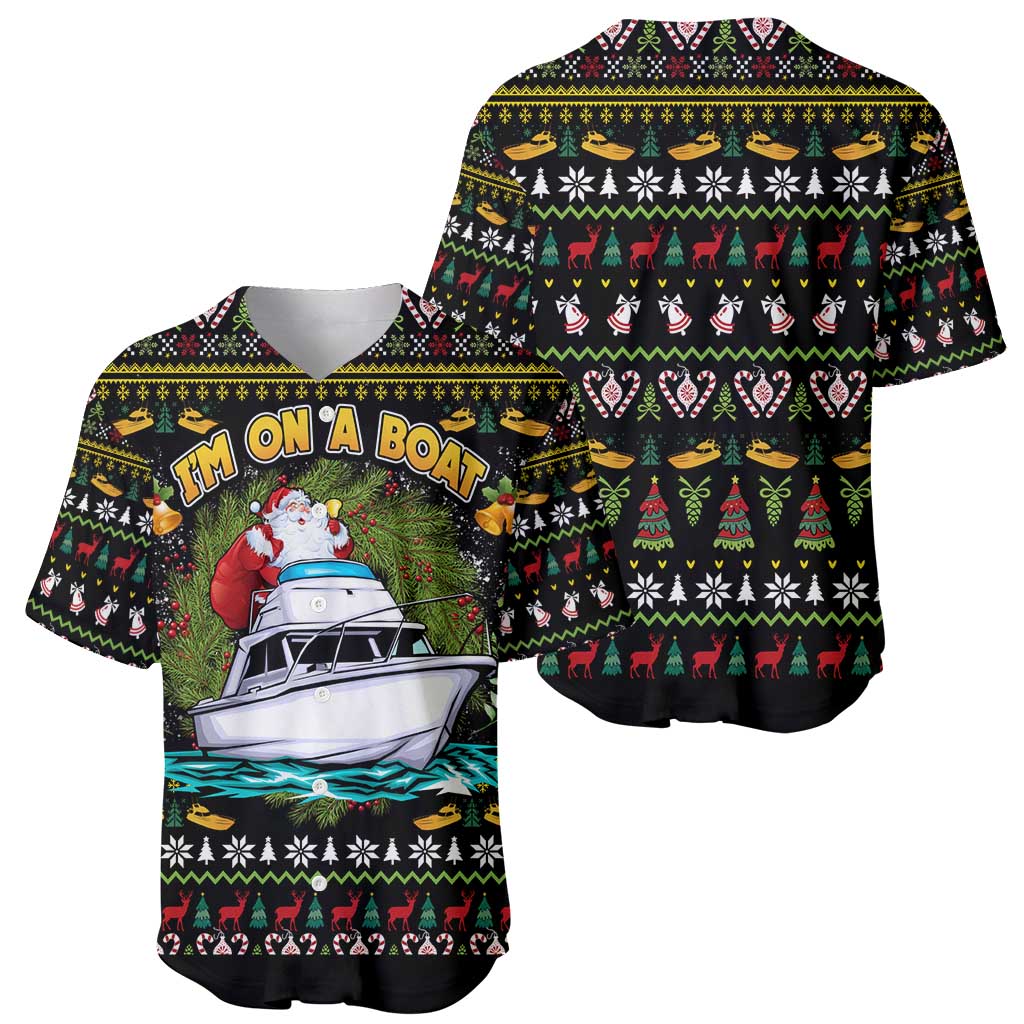Santa On A Boat Baseball Jersey Christmas Gifts DT04 - Wonder Print Shop