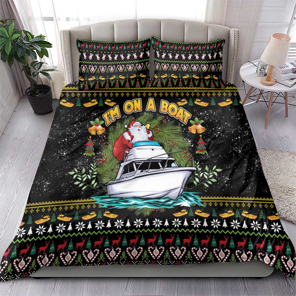 Santa On A Boat Bedding Set Christmas Gifts DT04 - Wonder Print Shop