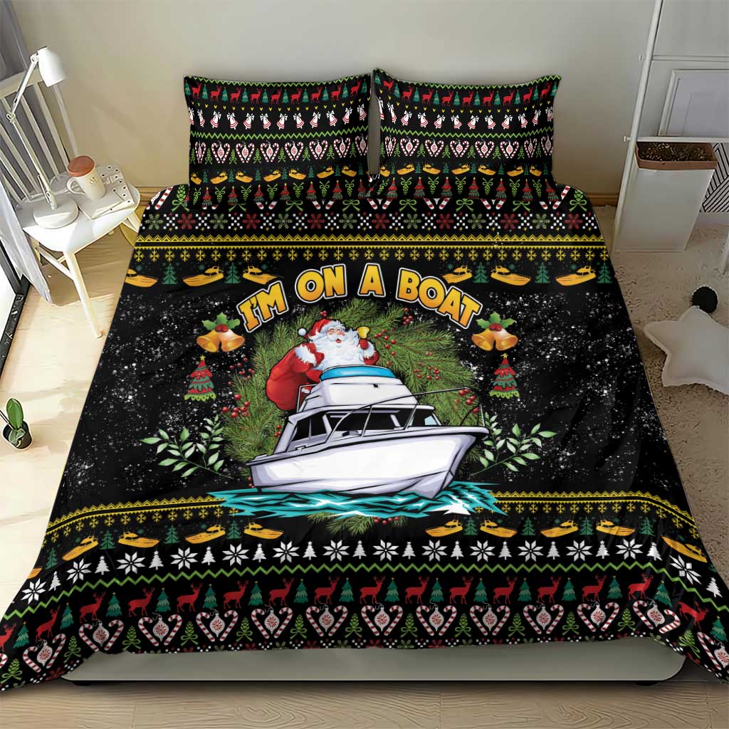 Santa On A Boat Bedding Set Christmas Gifts DT04 - Wonder Print Shop