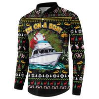 Santa On A Boat Button Sweatshirt Christmas Gifts DT04 - Wonder Print Shop