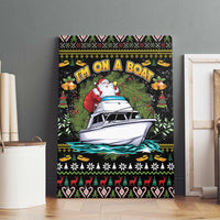 Santa On A Boat Canvas Wall Art Christmas Gifts DT04 - Wonder Print Shop