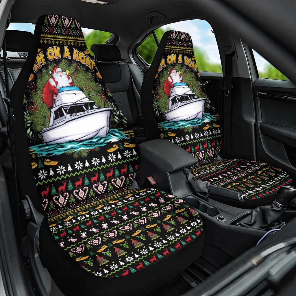Santa On A Boat Car Seat Cover Christmas Gifts DT04 - Wonder Print Shop