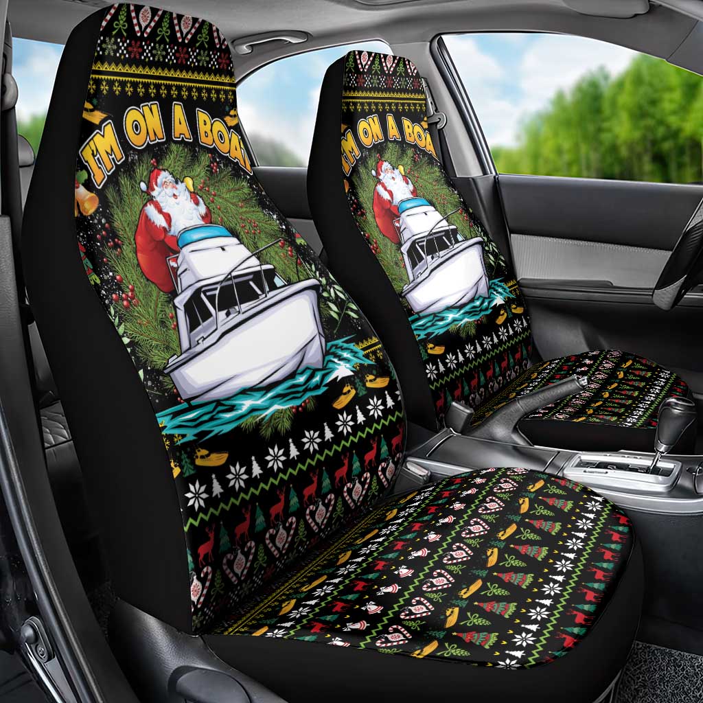 Santa On A Boat Car Seat Cover Christmas Gifts DT04 - Wonder Print Shop
