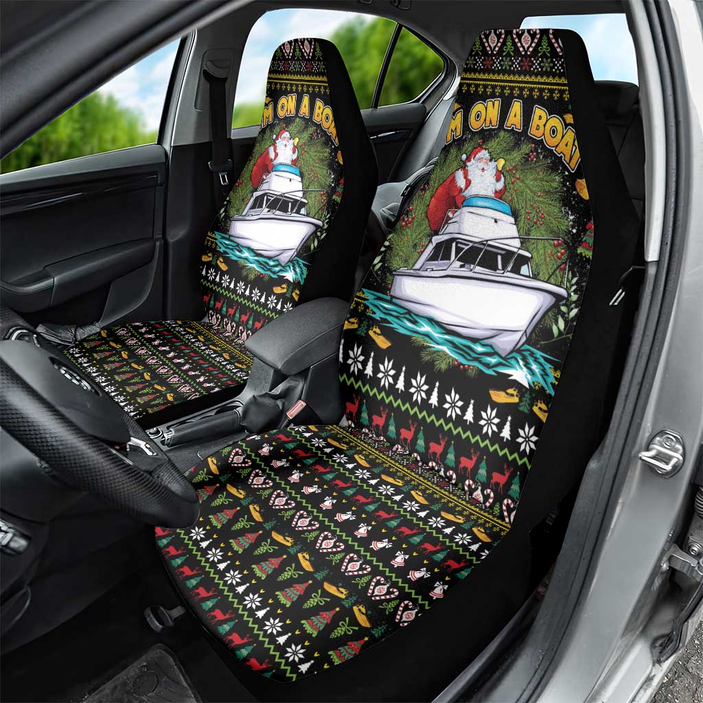 Santa On A Boat Car Seat Cover Christmas Gifts DT04 - Wonder Print Shop