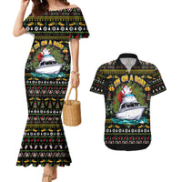Santa On A Boat Couples Matching Mermaid Dress and Hawaiian Shirt Christmas Gifts DT04 - Wonder Print Shop