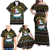Santa On A Boat Family Matching Off Shoulder Maxi Dress and Hawaiian Shirt Christmas Gifts DT04 - Wonder Print Shop