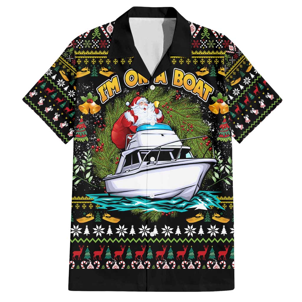 Santa On A Boat Family Matching Off Shoulder Maxi Dress and Hawaiian Shirt Christmas Gifts DT04 - Wonder Print Shop