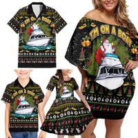 Santa On A Boat Family Matching Off Shoulder Short Dress and Hawaiian Shirt Christmas Gifts DT04 - Wonder Print Shop