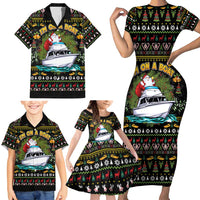 Santa On A Boat Family Matching Short Sleeve Bodycon Dress and Hawaiian Shirt Christmas Gifts DT04 - Wonder Print Shop