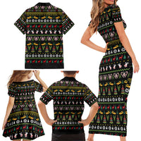 Santa On A Boat Family Matching Short Sleeve Bodycon Dress and Hawaiian Shirt Christmas Gifts DT04 - Wonder Print Shop