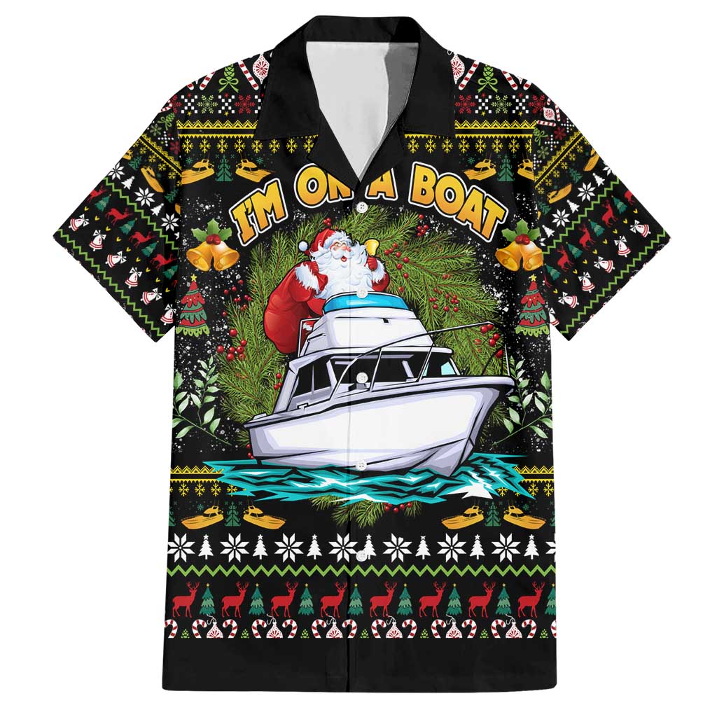Santa On A Boat Family Matching Short Sleeve Bodycon Dress and Hawaiian Shirt Christmas Gifts DT04 - Wonder Print Shop
