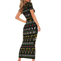 Santa On A Boat Family Matching Short Sleeve Bodycon Dress and Hawaiian Shirt Christmas Gifts DT04 - Wonder Print Shop