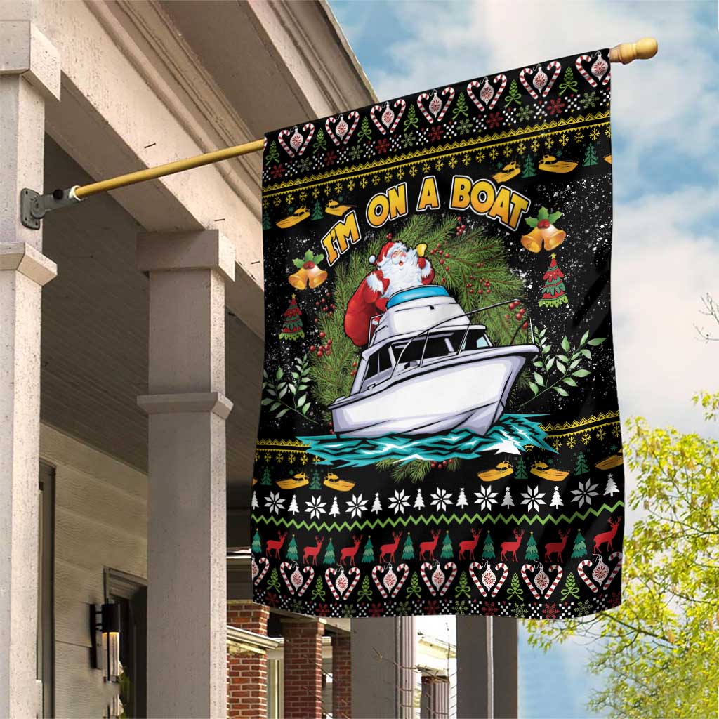 Santa On A Boat Garden Flag Christmas Gifts DT04 - Wonder Print Shop