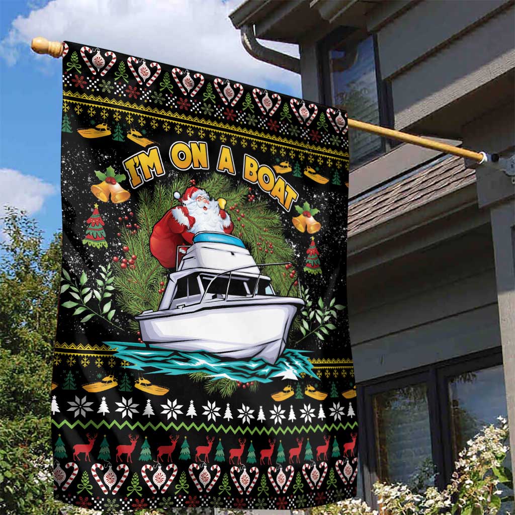 Santa On A Boat Garden Flag Christmas Gifts DT04 - Wonder Print Shop