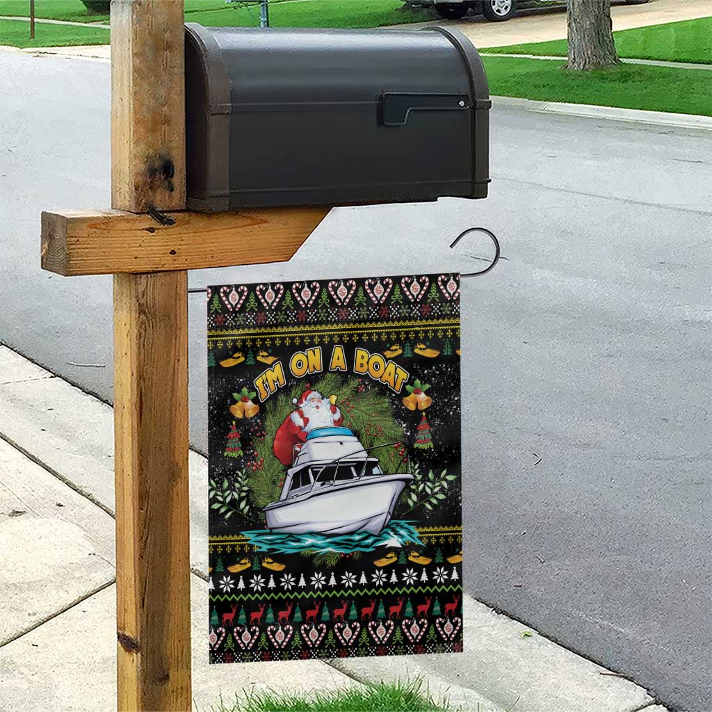 Santa On A Boat Garden Flag Christmas Gifts DT04 - Wonder Print Shop