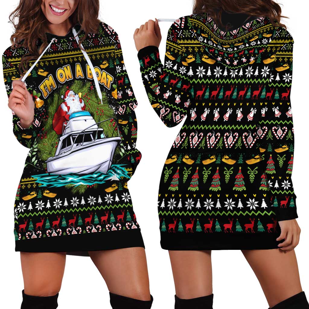 Santa On A Boat Hoodie Dress Christmas Gifts DT04 - Wonder Print Shop