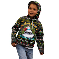 Santa On A Boat Kid Hoodie Christmas Gifts DT04 - Wonder Print Shop