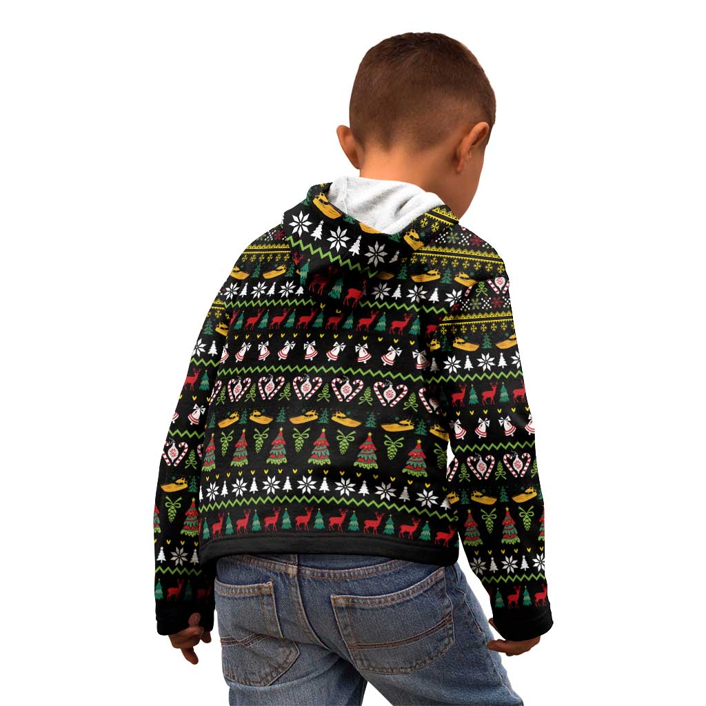 Santa On A Boat Kid Hoodie Christmas Gifts DT04 - Wonder Print Shop