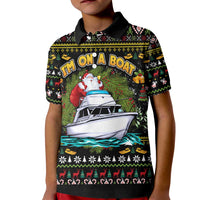 Santa On A Boat Kid Polo Shirt Christmas Gifts DT04 - Wonder Print Shop