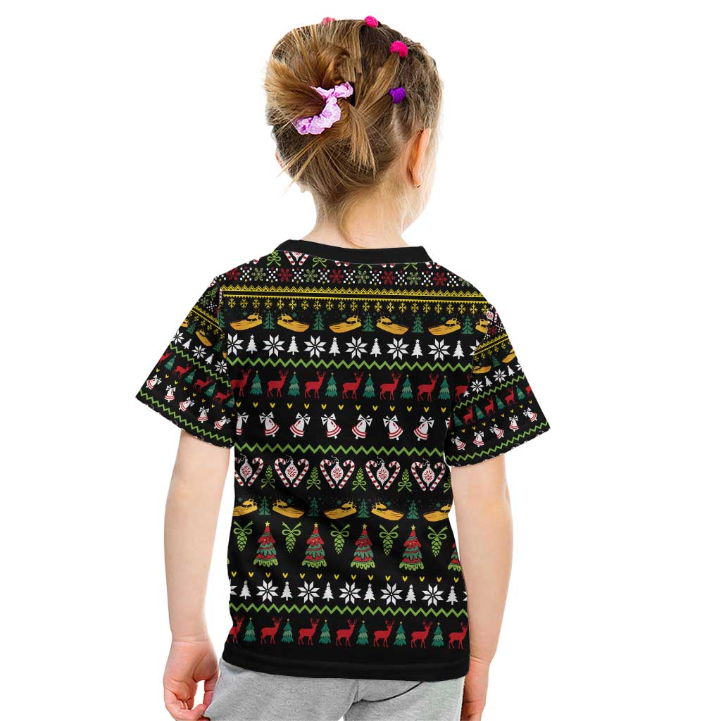 Santa On A Boat Kid T Shirt Christmas Gifts DT04 - Wonder Print Shop