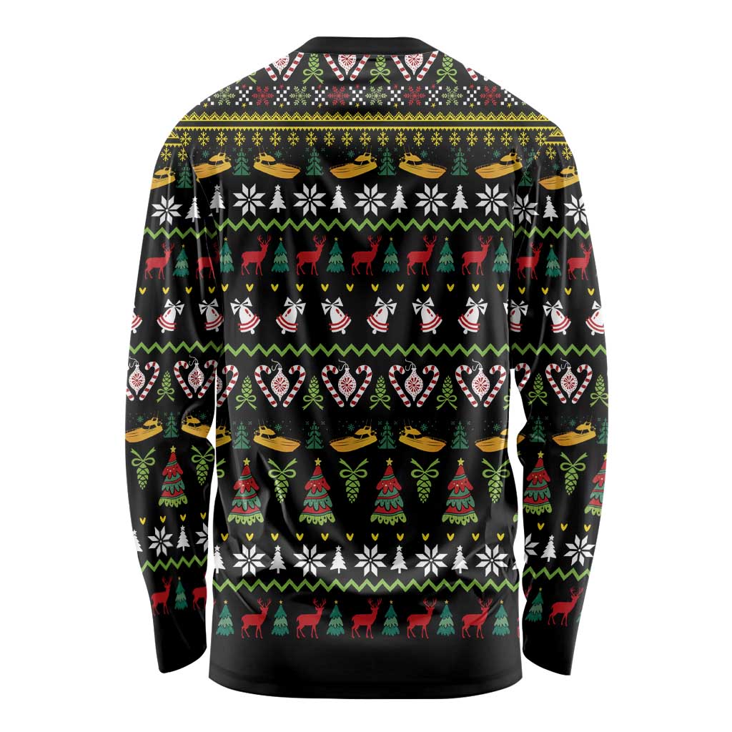 Santa On A Boat Long Sleeve Shirt Christmas Gifts DT04 - Wonder Print Shop