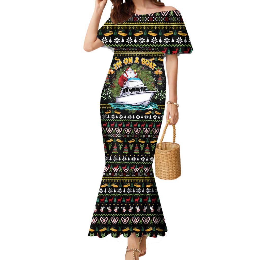 Santa On A Boat Mermaid Dress Christmas Gifts DT04 - Wonder Print Shop
