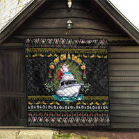 Santa On A Boat Quilt Christmas Gifts DT04 - Wonder Print Shop
