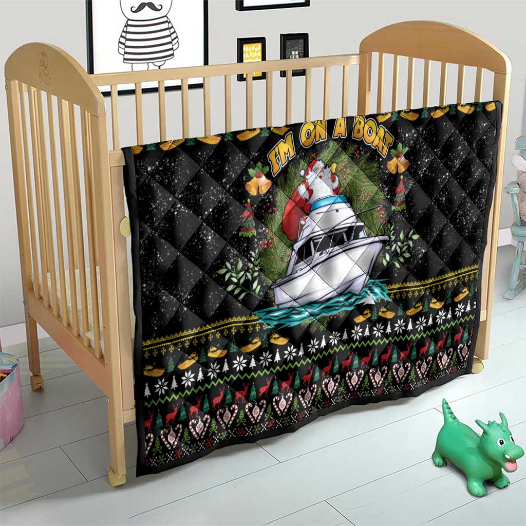 Santa On A Boat Quilt Christmas Gifts DT04 - Wonder Print Shop