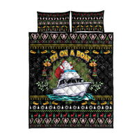 Santa On A Boat Quilt Bed Set Christmas Gifts DT04 - Wonder Print Shop