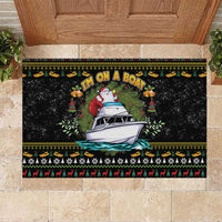 Santa On A Boat Rubber Doormat Christmas Gifts DT04 - Wonder Print Shop
