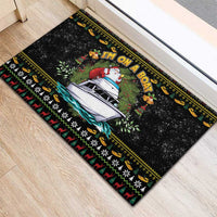 Santa On A Boat Rubber Doormat Christmas Gifts DT04 - Wonder Print Shop