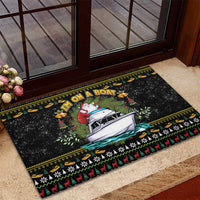Santa On A Boat Rubber Doormat Christmas Gifts DT04 - Wonder Print Shop