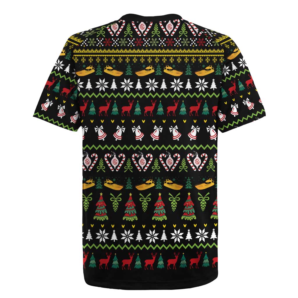 Santa On A Boat Rugby Jersey Christmas Gifts DT04 - Wonder Print Shop