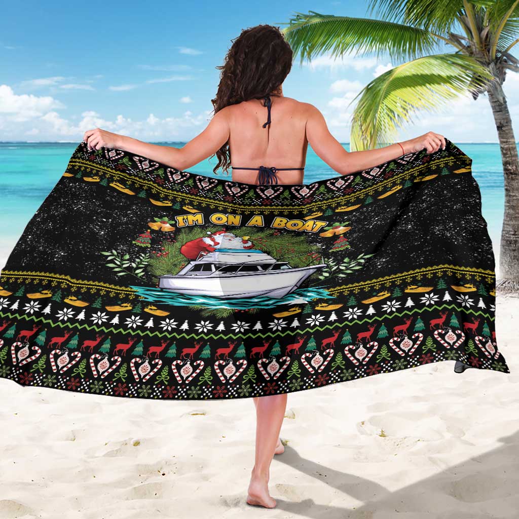 Santa On A Boat Sarong Christmas Gifts DT04 - Wonder Print Shop