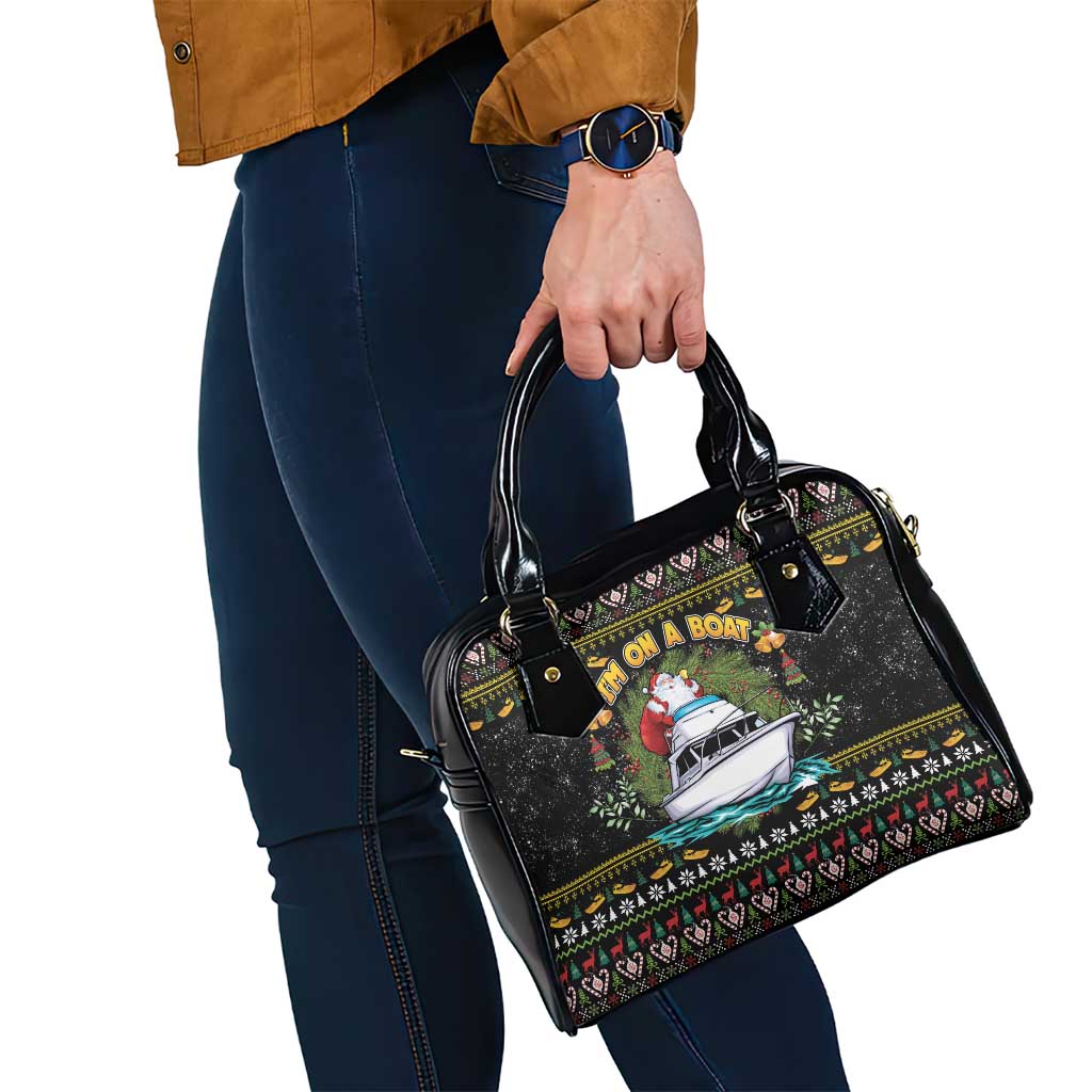 Santa On A Boat Shoulder Handbag Christmas Gifts
