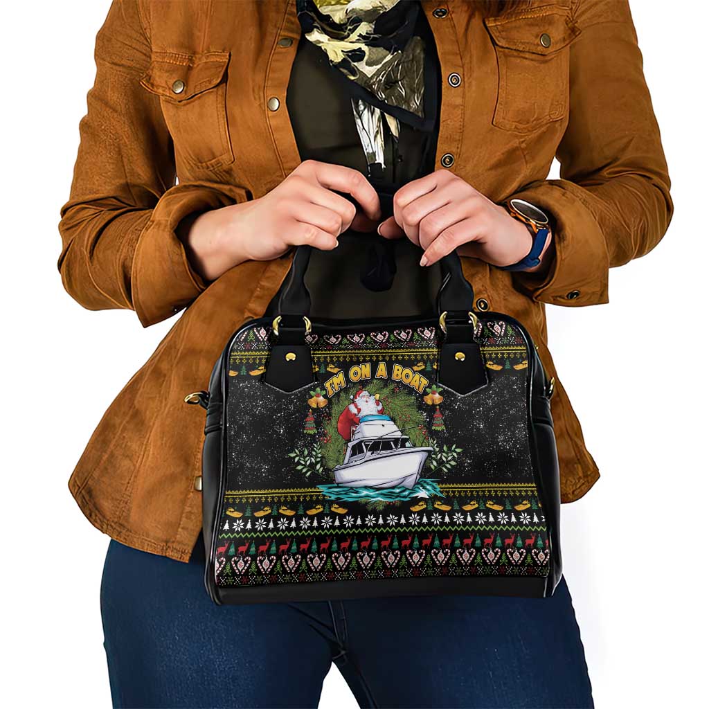 Santa On A Boat Shoulder Handbag Christmas Gifts