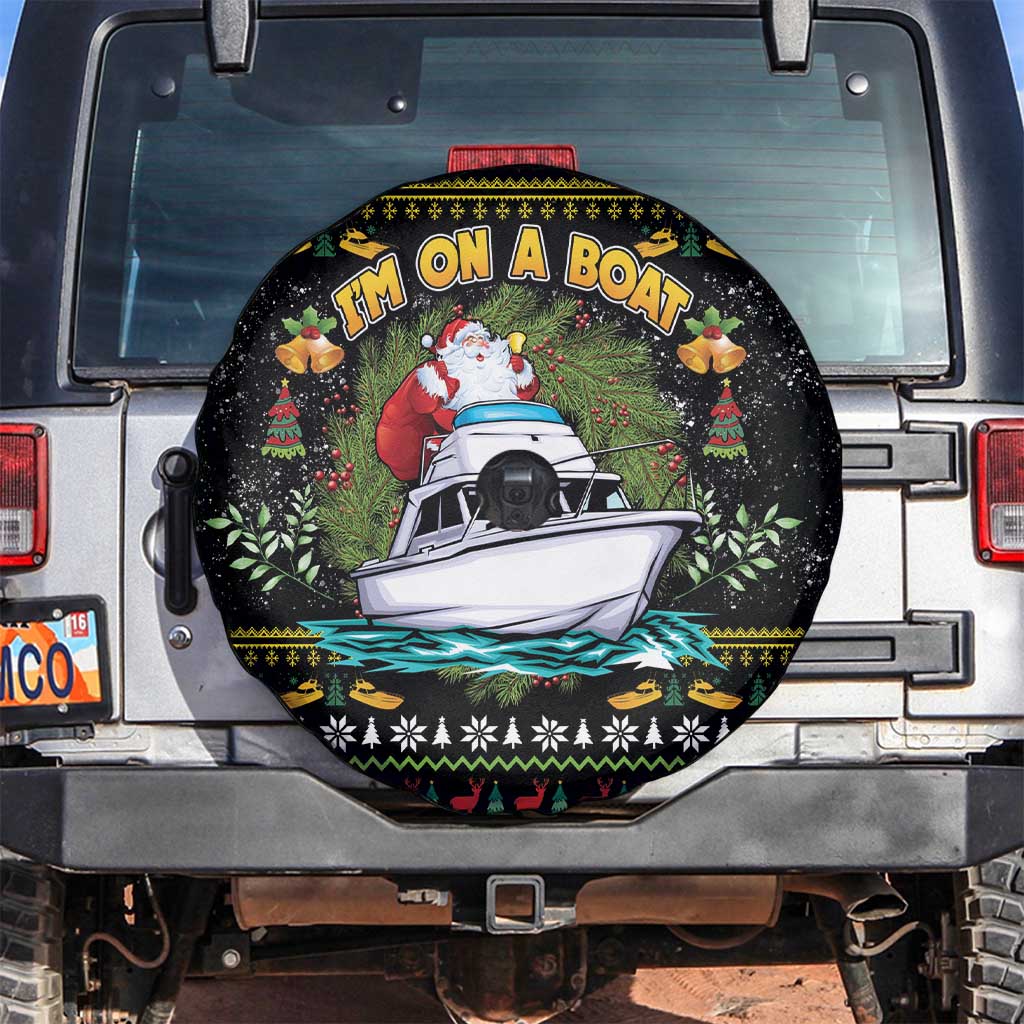 Santa On A Boat Spare Tire Cover Christmas Gifts DT04 - Wonder Print Shop