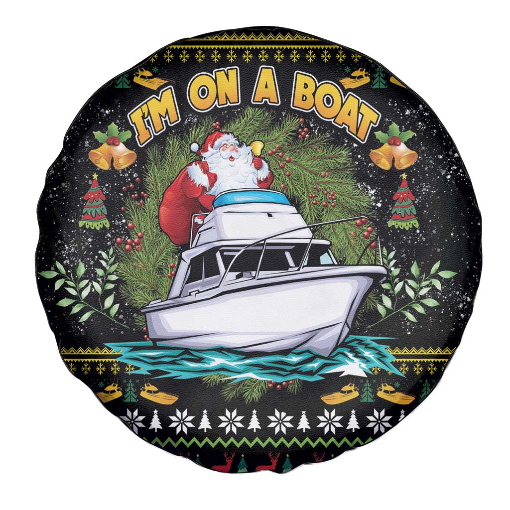 Santa On A Boat Spare Tire Cover Christmas Gifts DT04 - Wonder Print Shop