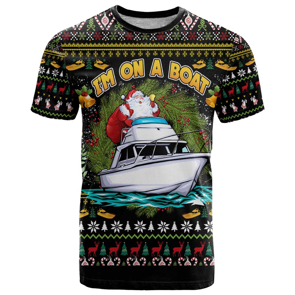 Santa On A Boat T Shirt Christmas Gifts DT04 - Wonder Print Shop