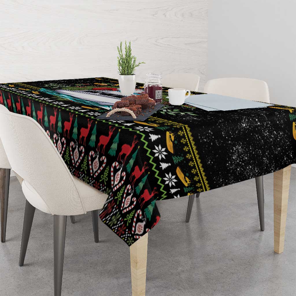 Santa On A Boat Tablecloth Christmas Gifts DT04 - Wonder Print Shop