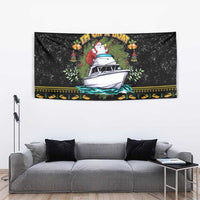 Santa On A Boat Tapestry Christmas Gifts DT04 - Wonder Print Shop