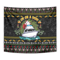 Santa On A Boat Tapestry Christmas Gifts DT04 - Wonder Print Shop