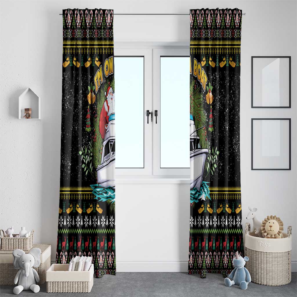 Santa On A Boat Window Curtain Christmas Gifts DT04 - Wonder Print Shop