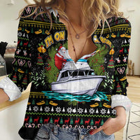 Santa On A Boat Women Casual Shirt Christmas Gifts DT04 - Wonder Print Shop