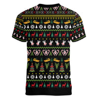 Santa On A Boat Women V-Neck T-Shirt Christmas Gifts DT04 - Wonder Print Shop